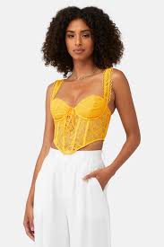 For Love & Lemons Sammie Tangerine Tank