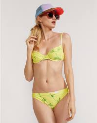 Cynthia Rowley Mia Yellow Bikini L