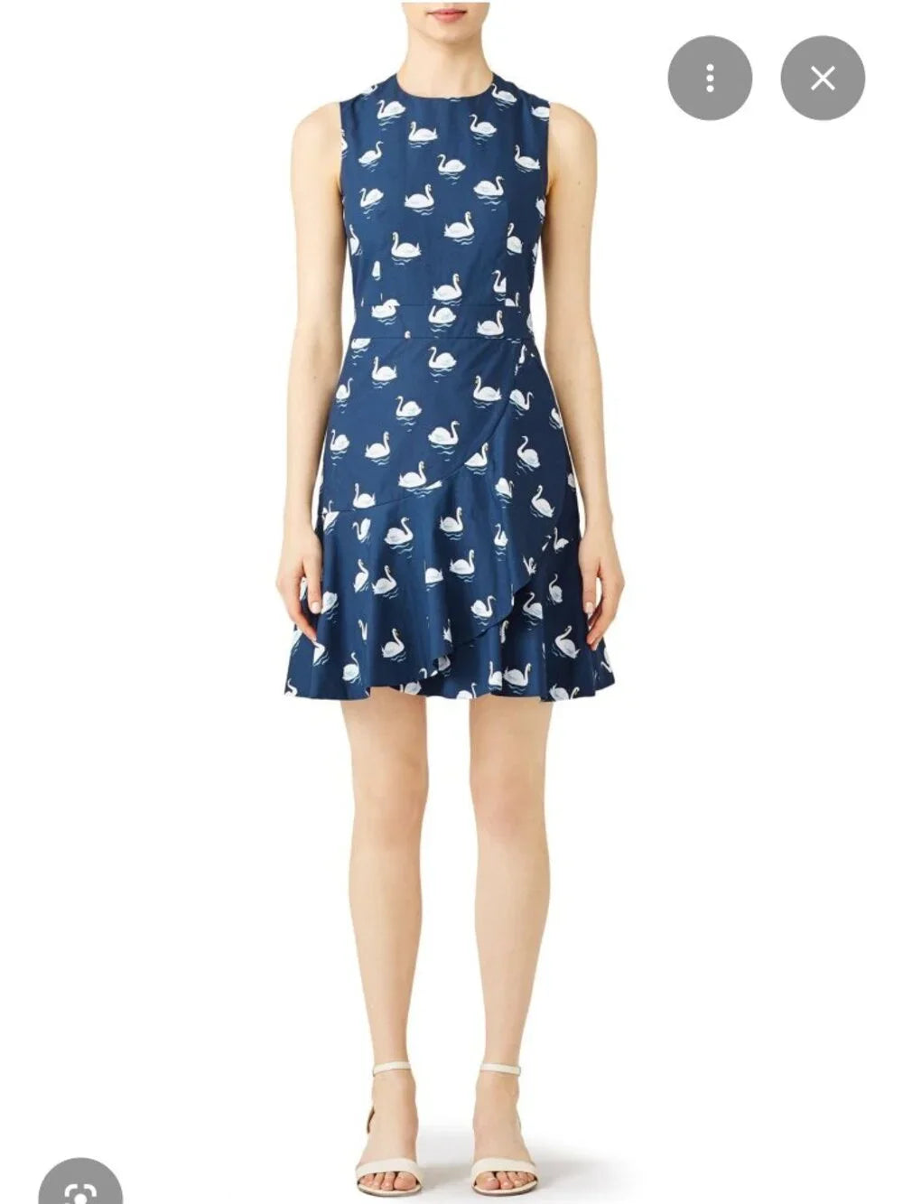 Draper James Navy Swan Dress