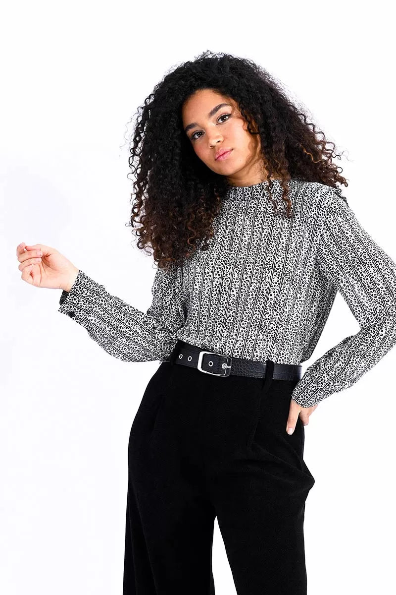 Leopard online print blouse