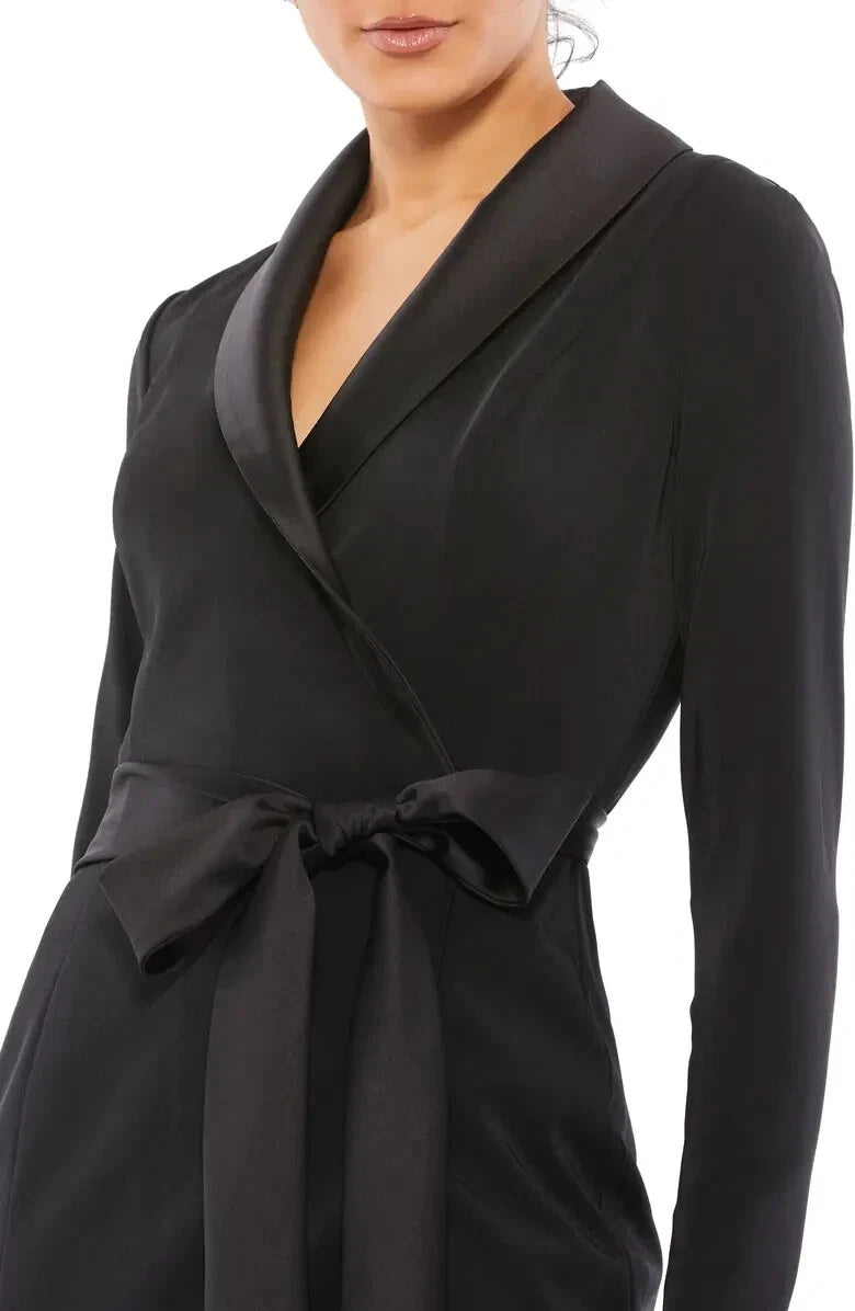 Mac Duggal Ieena Tuxedo Mini Dress
