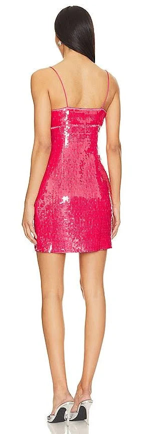 Susana Monaco Pink Sequin Mini Dress