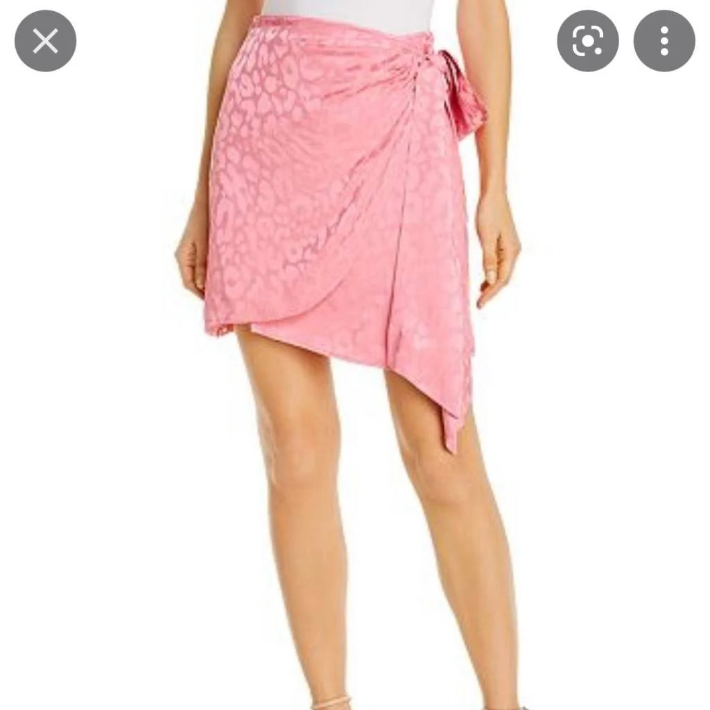 Andamane Pink Wrap Mini Skirt