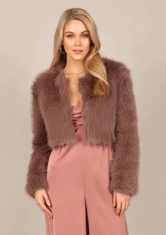 Cropped Faux Fur Jacket