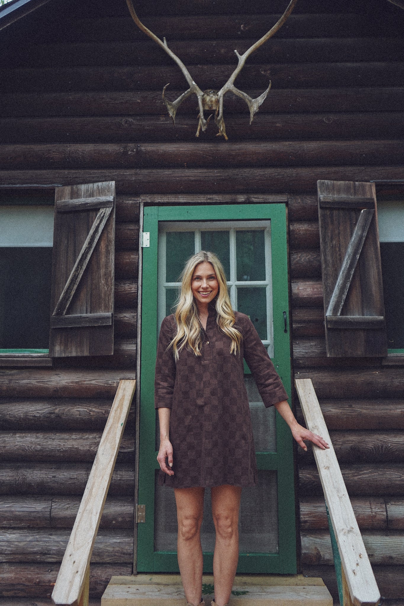 The Sophia Dress - Oak Check