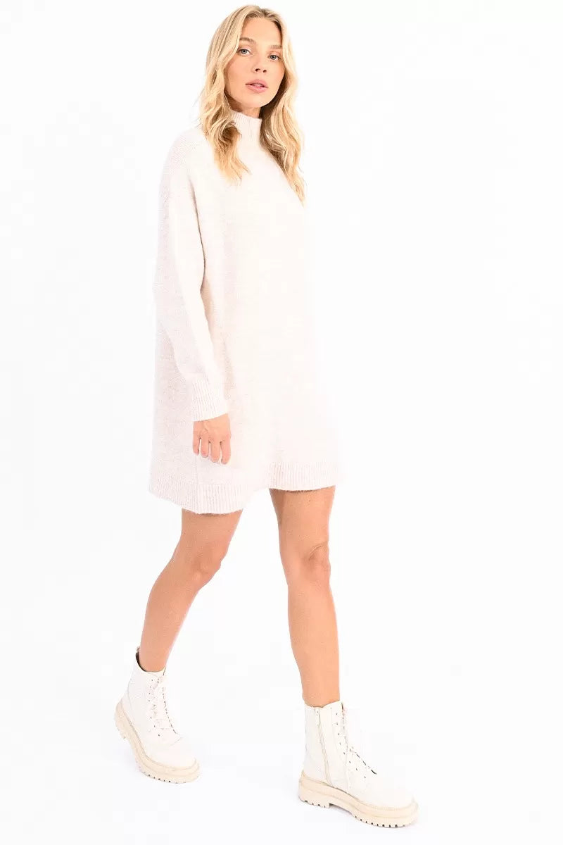 Stand Collar Jumper Dress