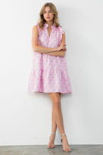 Load image into Gallery viewer, Ruffle Sleeve Textured Flower Print Dress