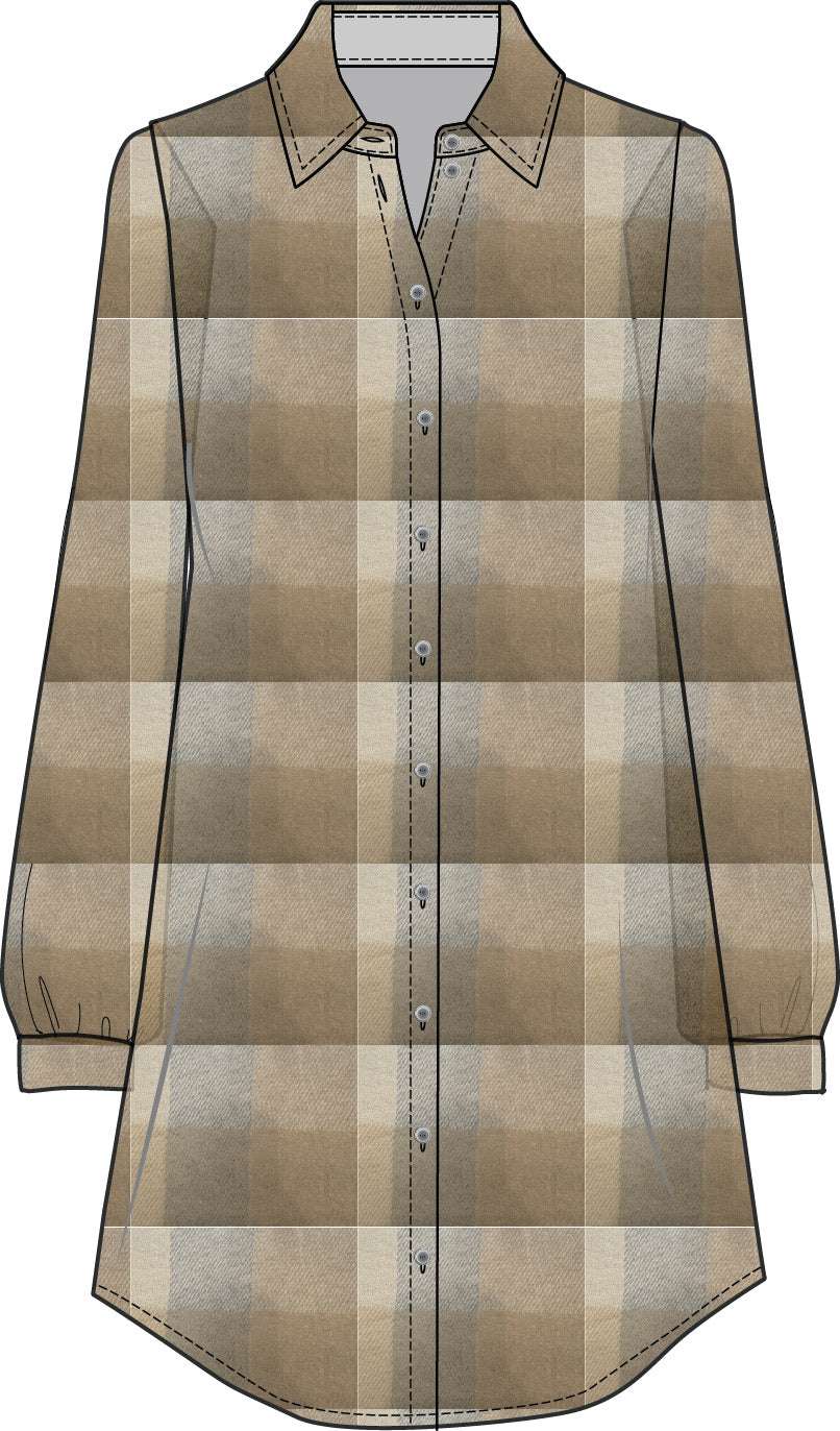 Lynden Knit Flannel Dress