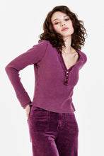 Load image into Gallery viewer, Purple Potion V-Neck Long Sleeve Top