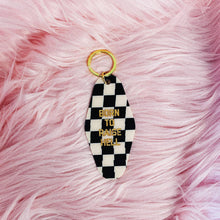 Load image into Gallery viewer, Born to Raise Hell Checkered Keytag