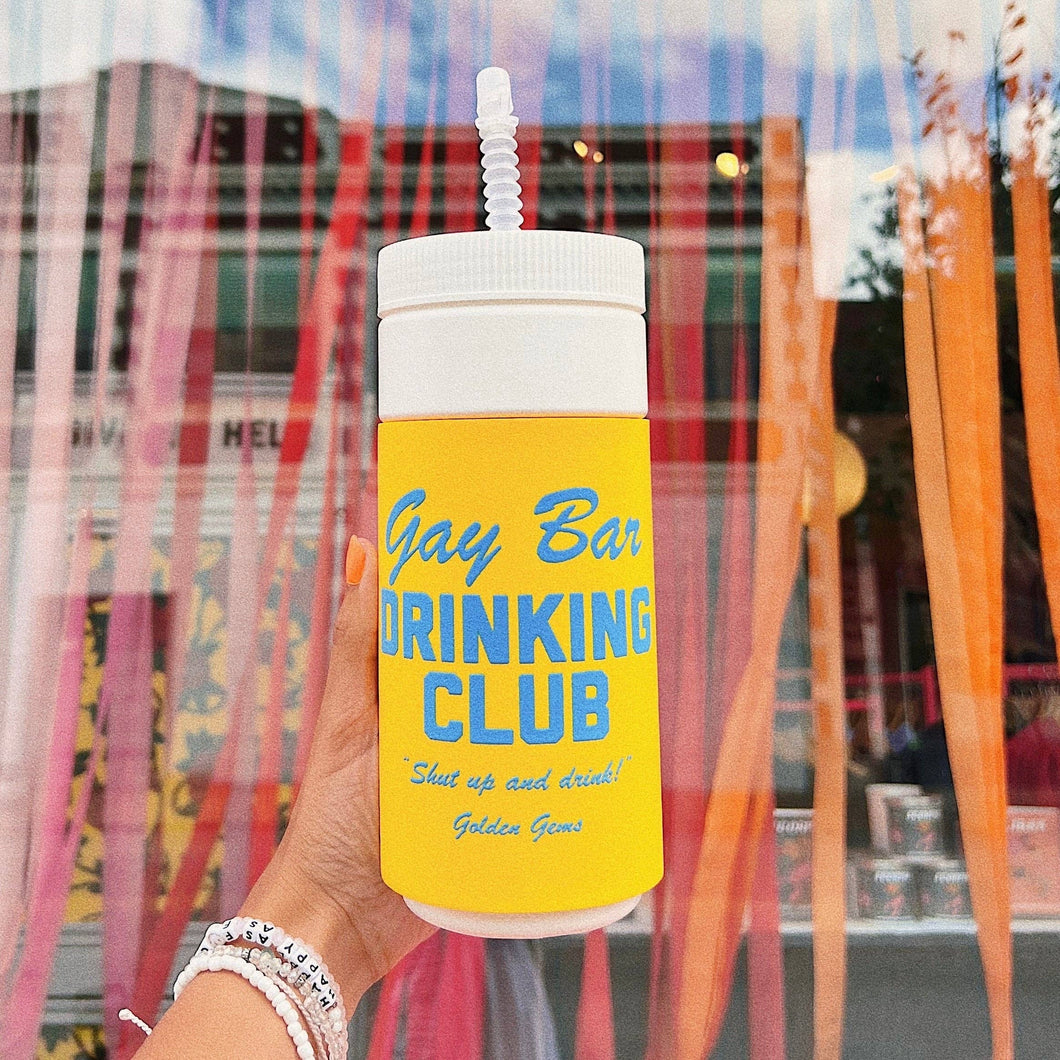 Gay Bar Drinking Club Retro Water Bottle
