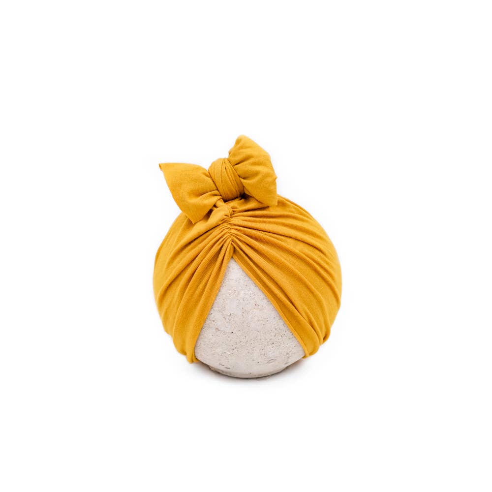 Classic Head Wrap Hat - Mustard